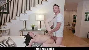 Step sister tries to seduce her innocent step brother in a family fantasy
