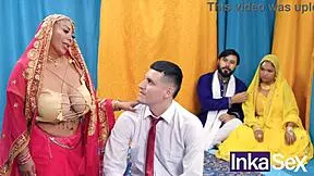 chudai - madrastra india tetona se folla al novio de su hijastra y le dejan el co�o lleno de leche