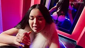 Chubby babe delivers intense POV blowjob