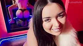 Chubby babe delivers intense POV blowjob