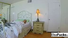 Elsa Jean gets woken up for a creampie!