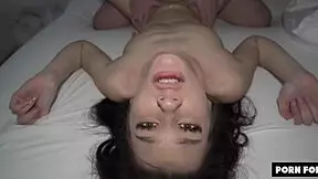 small naughty 5 foot teen gets manhandled with big cock