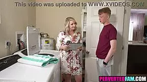 Step mom rewards him with blowjob for good grades