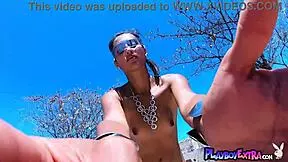 petite costa rican teen katherinne sofia strips tiny silver bikini