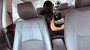 Latina with good ass meets her friend's boyfriend in the car