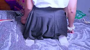 young mexican college girl is groped in her room by someone who lives in her house