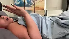 bratty step sister gives handjob with cum on big tits in household fantasy