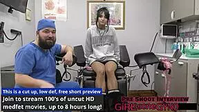 Zombae's first gyno exam with fingering and humiliation.