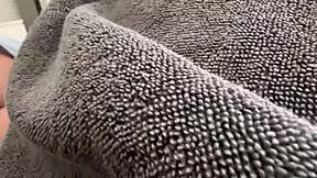 bratty step sister gives handjob with cum on big tits in household fantasy