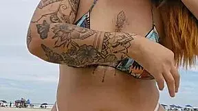 im wearing panties on beach to atract married guys for good fuck