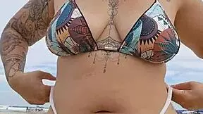 im wearing panties on beach to atract married guys for good fuck