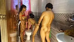 Uttaran20 plays just the tip with stepmom in ffm threesome checking tight holes