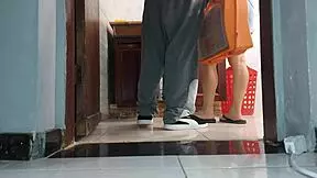 Cuckold wife welcomes plumber neighbor in skirt 😈