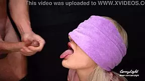 Step son sets up a taste game with his step mom, leading to an unexpected mouthful of sperm.