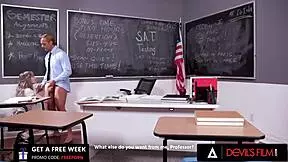 devils film - bratty student melody marks sucks and fucks her teachers big dick roughly in missionary.