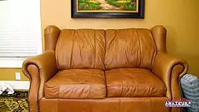 Busty blonde coed Tara enjoys sucking a cock before swallowing the cumshot