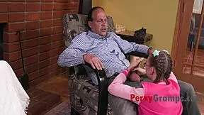 step gramps hidden boner leads to forbidden fun with young teen 😏