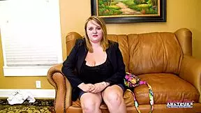 Busty blonde coed Tara enjoys sucking a cock before swallowing the cumshot