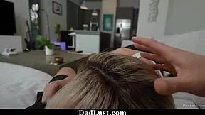 Stepdaddy giving spanking lesson to stepdaughter in pov missionary. 👋