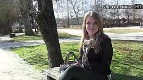 19 year old blonde jess does her first porn casting