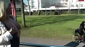 German blonde teen slut naked in public – what do you think?