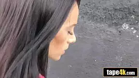 hot brunette girlfriend turns slut for cash while boyfriend watches pov blowjob