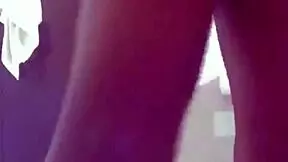 Watch This Petite Ebony Amateur Cream Her Pussy in the Wet Bathtub!