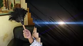 shy asian maid pleases boss