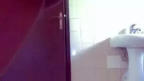 Watch This Petite Ebony Amateur Cream Her Pussy in the Wet Bathtub!