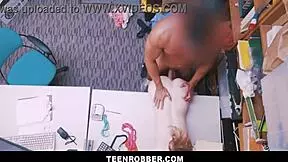 petite blonde shoplifter fucks officer to avoid charges? dolly leigh