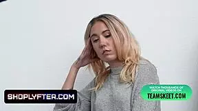 Tiny Blonde Teen Thief Fucked By Big Dick Security Guard