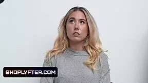 Tiny Blonde Teen Thief Fucked By Big Dick Security Guard