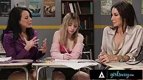 Milf shay sights teams up with teacher reagan foxx to discipline stepbae demi hawks