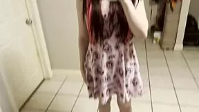 Step Daughter Comes Home Late And Horny Step Dad Catches Her And Fucks Both Her Holes With His Big Cock