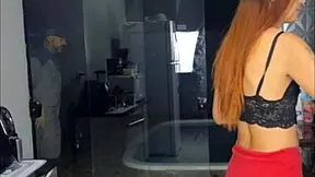 the casual encounter unfolds as the married woman greets the plumber without panties, leading to an outdoor amateur casting in jeans