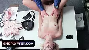 Tiny Blonde Teen Thief Fucked By Big Dick Security Guard