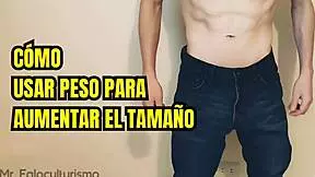 entrena tu pene longitud grosor y control con pesas reales