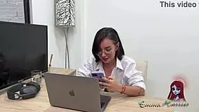 Office Masturbation With Hot GF Talks