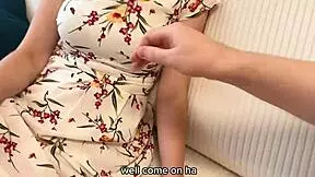 Petite bride's friend gets intimate before wedding as wife steps out, Russian amateur with subtitles.