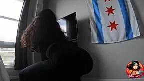 he walks in on indian girlfriend working out and fucks bareback