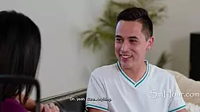 Reagan Foxx teaches Juan Loco how to fuck his stepmom in this taboo scene.