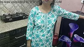 indian stepmom fucks stepson in kitchen with seduction and bent over action