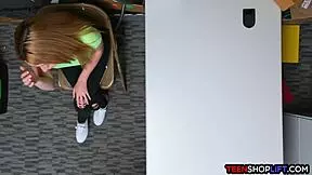 teen shoplifter wants to get caught by a security guard