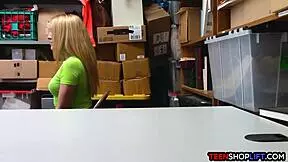 teen shoplifter wants to get caught by a security guard