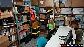 teen shoplifter wants to get caught by a security guard