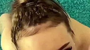 Petite Brunette Teen Rims Deepthroat And Gets Messy Cum On Face!