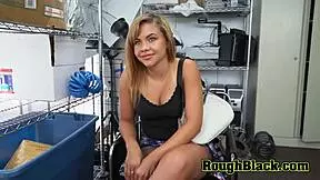 Rough interracial sex at fake casting with petite blonde 😈