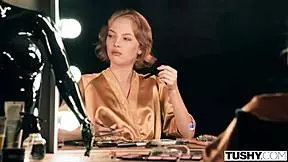 Tushy petite 18+ model eve sweet has a huge appetite 18+ for anal gaping, assfucking doggystyle, and muff diving