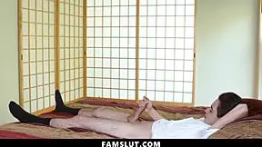 stepbrother GETS CAUGHT jerking off, GETS blowjob from stepsister in hardcore roleplay pov.