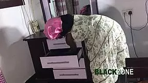 Small Booty Ebony Teen Filled With Cum In Bedroom